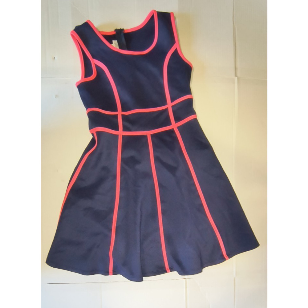 Bonnie Jean Women's Navy Sleeveless Fit & Flare Dress Size 12 W005 - Picture 3 of 5